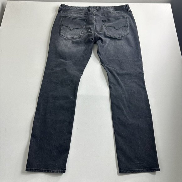 Vintage Guess Jeans Slim Straight Men's Size 38x31 Faded Black Distressed - Picture 2 of 11